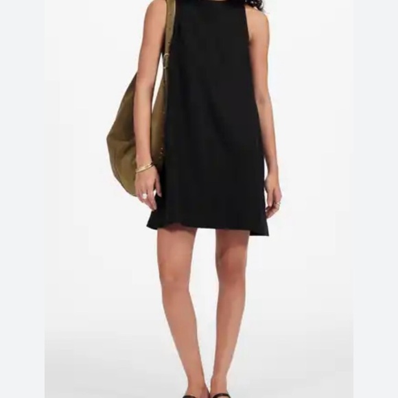 Halogen Black Sleeveless A-line Mini Dress - Picture 2 of 7